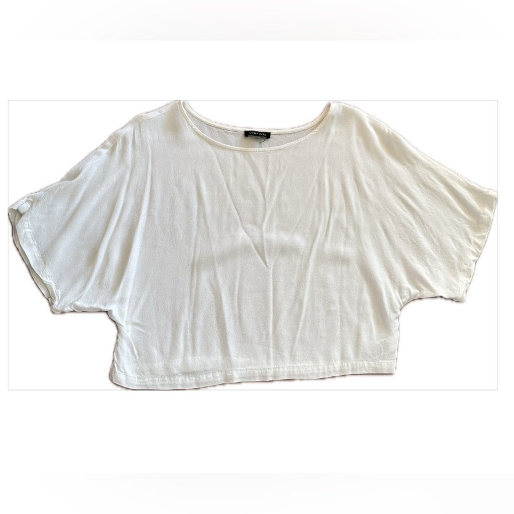 Dynamite Loose Fit White Crop Top